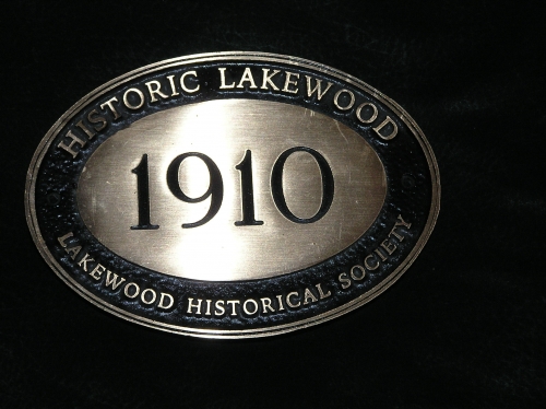 Historic Lakewood Bronze Plaque: 