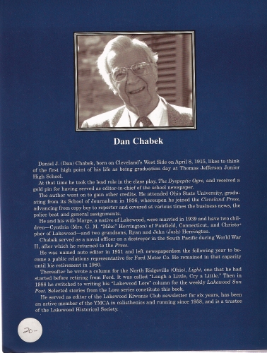 Lakewood Lore: Information on Dan Chabek